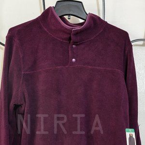 32 Degrees Ladies Snap Arctic Fleece Pullover DARK PURPLE